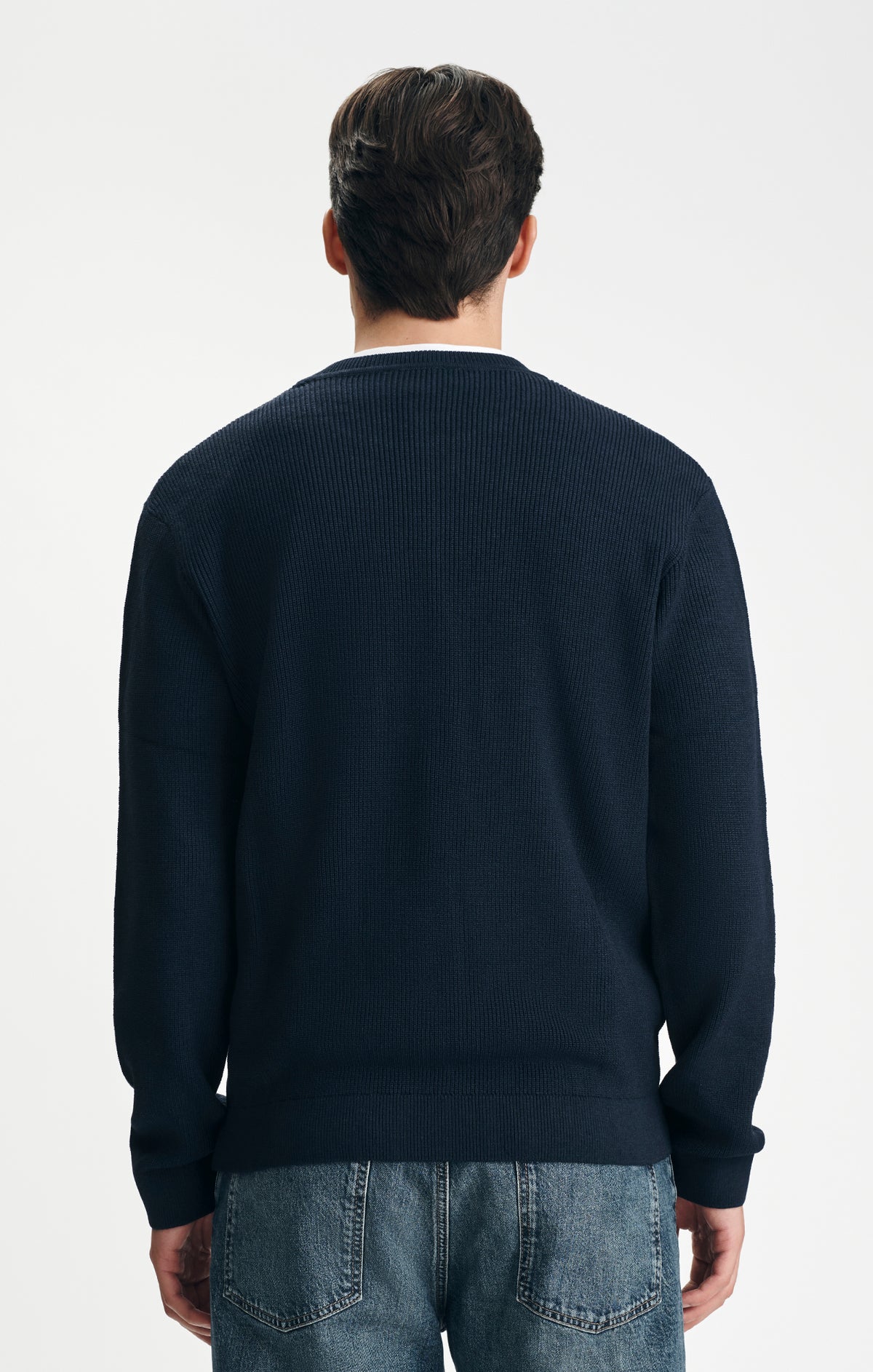 CREW NECK SWEATER IN TOTAL ECLIPSE - Mavi Jeans