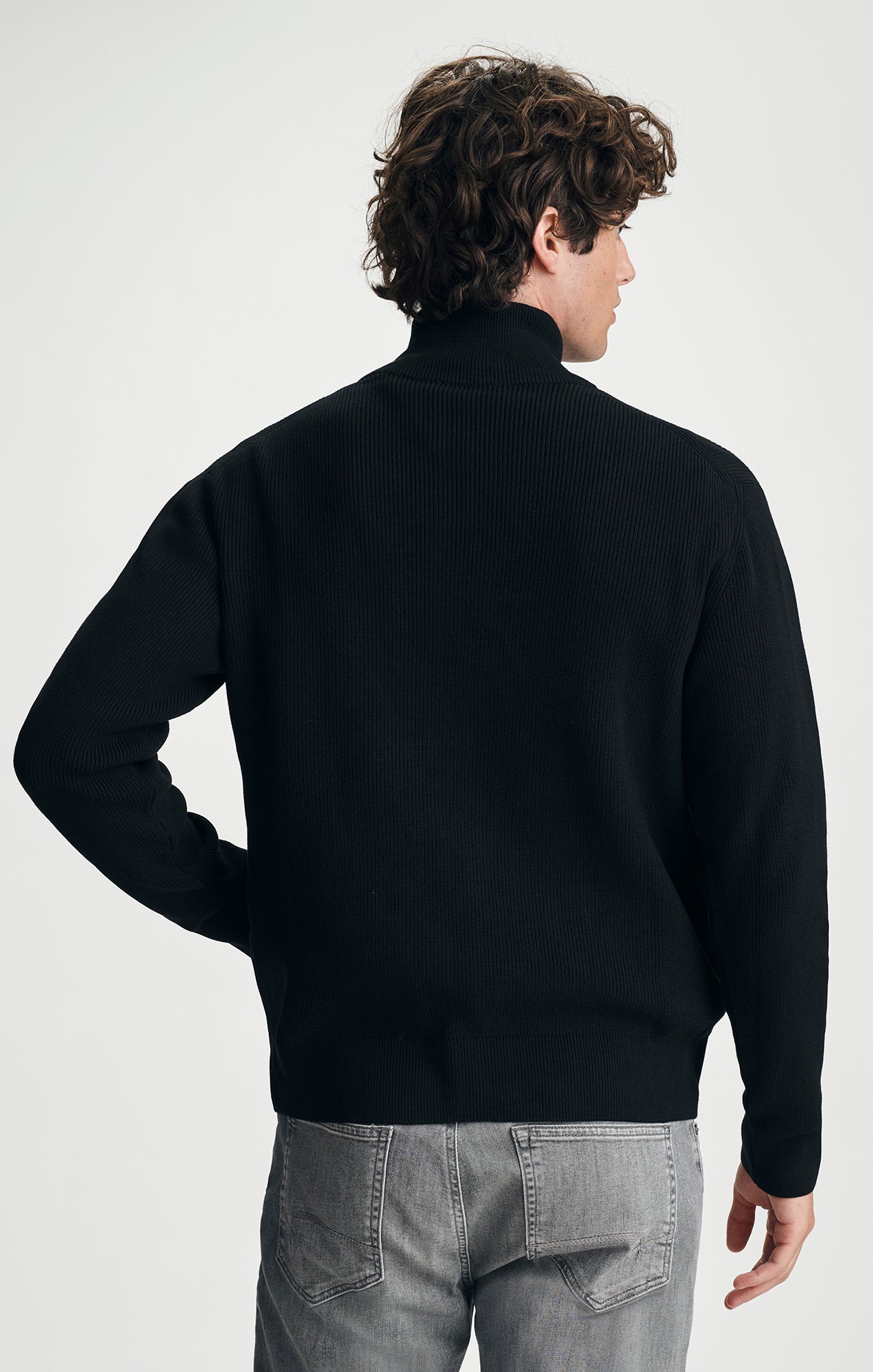 ZIP CARDIGAN IN BLACK - Mavi Jeans