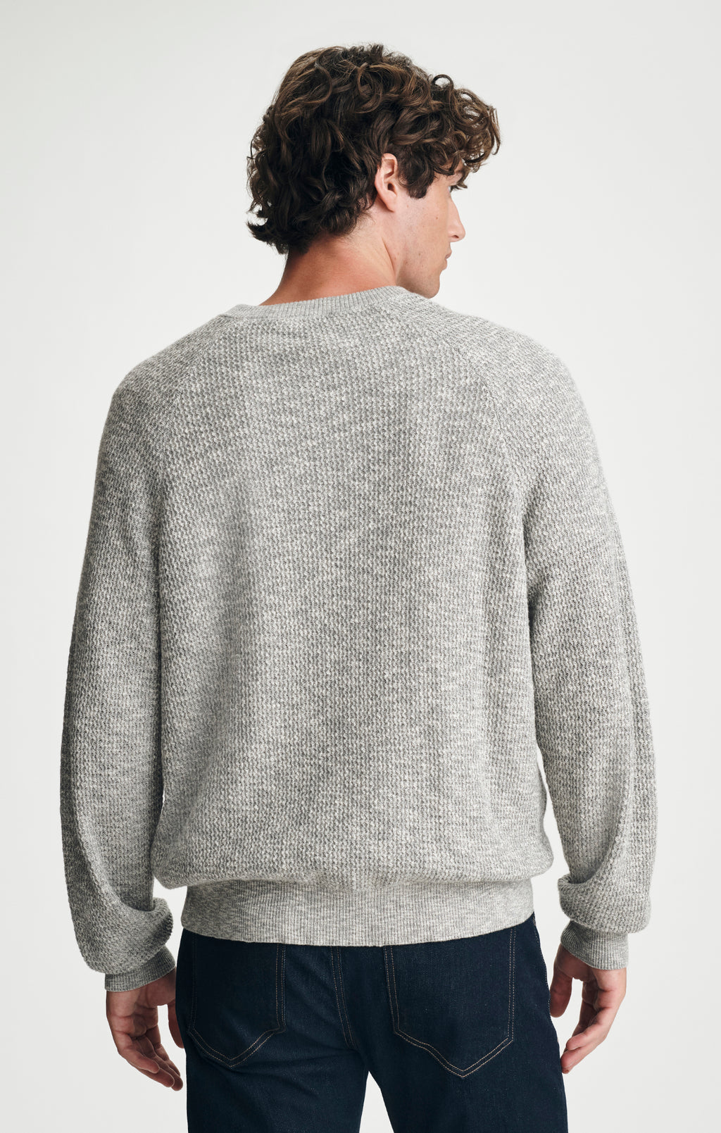 HENLEY SWEATER IN GREY MELANGE - Mavi Jeans