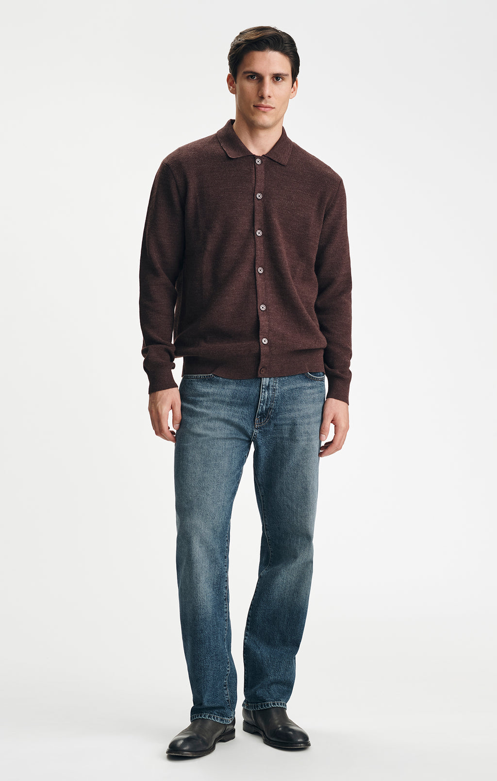 CARDIGAN IN CHOCOLATE PLUM - Mavi Jeans