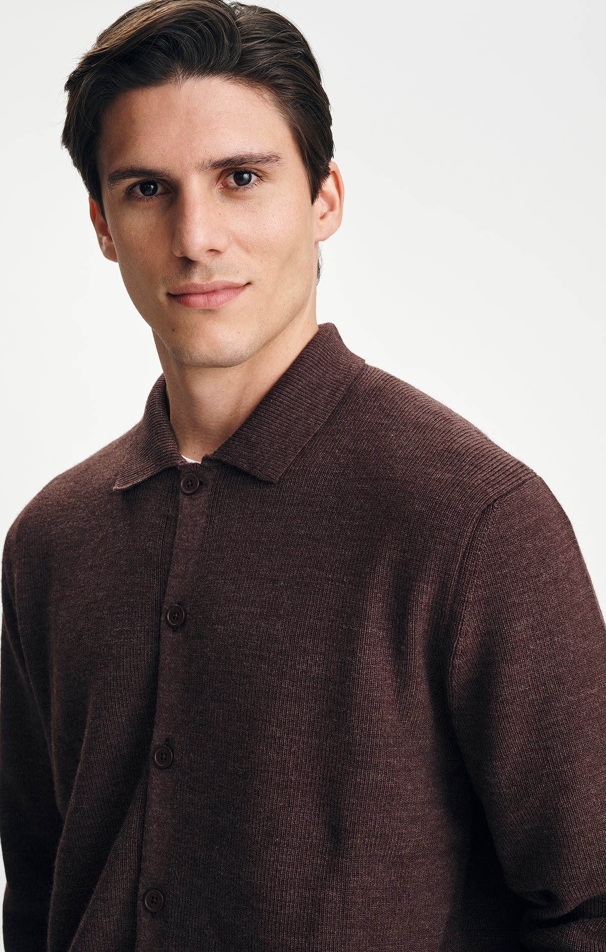 CARDIGAN IN CHOCOLATE PLUM - Mavi Jeans