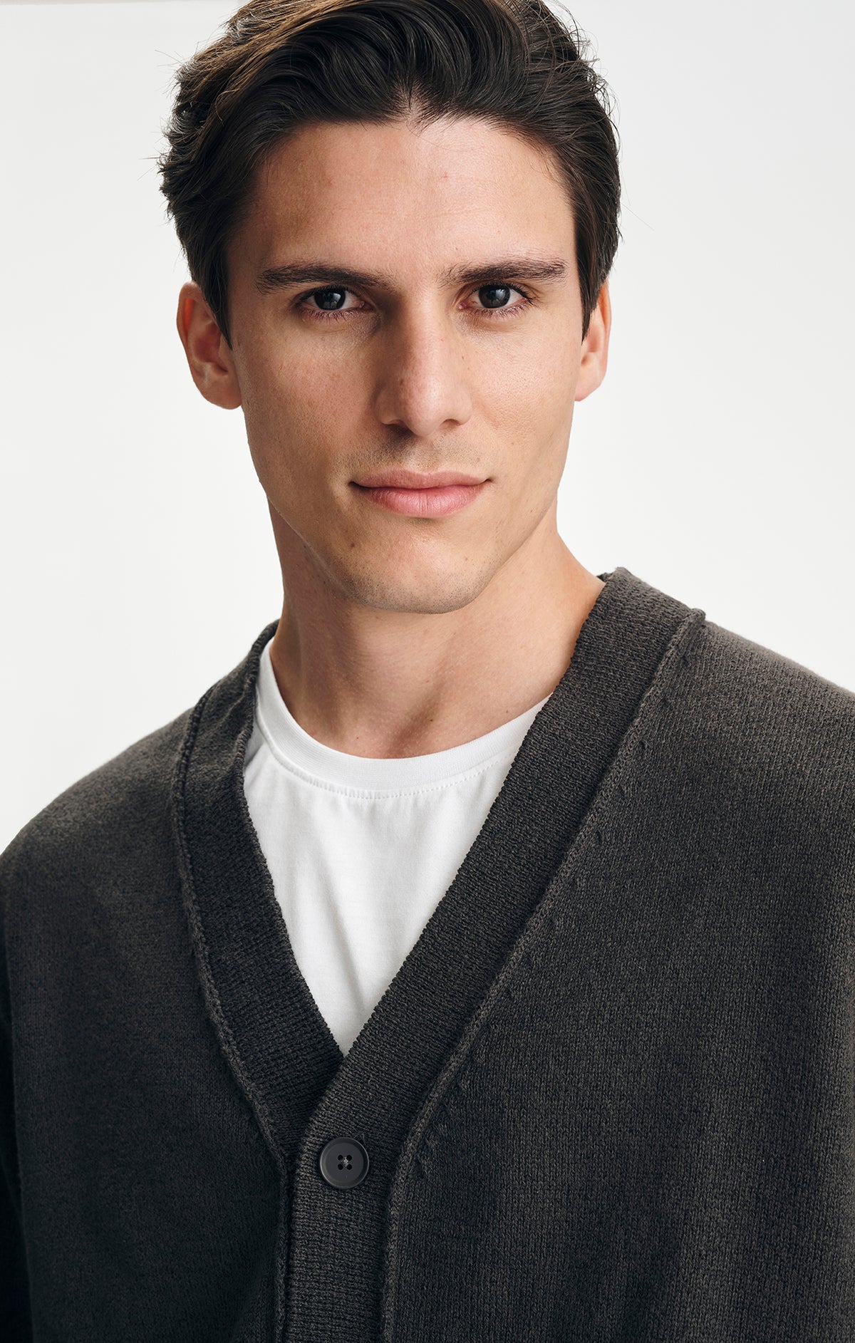 V-NECK CARDIGAN IN AFTER DARK - Mavi Jeans