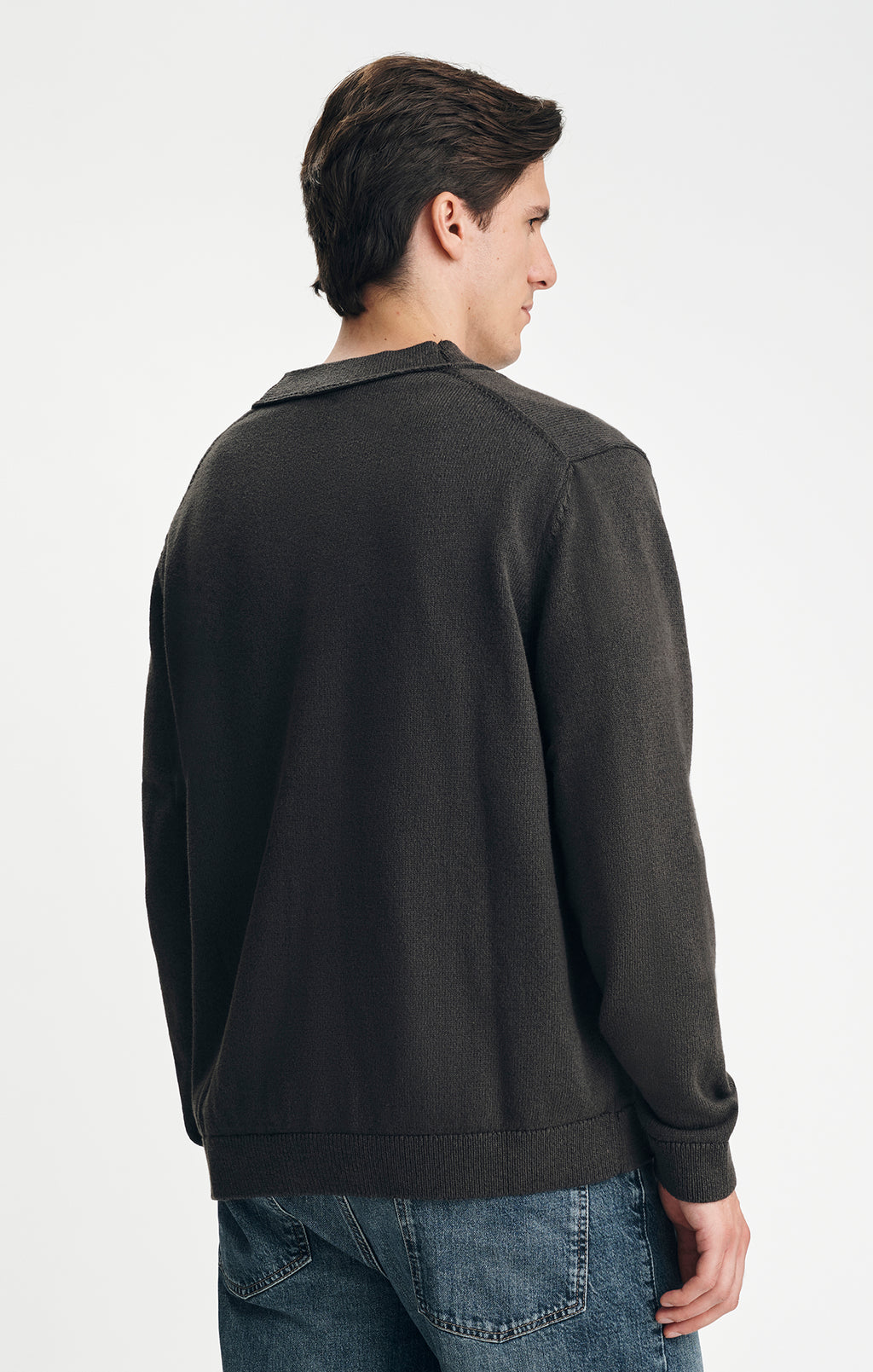 V-NECK CARDIGAN IN AFTER DARK - Mavi Jeans