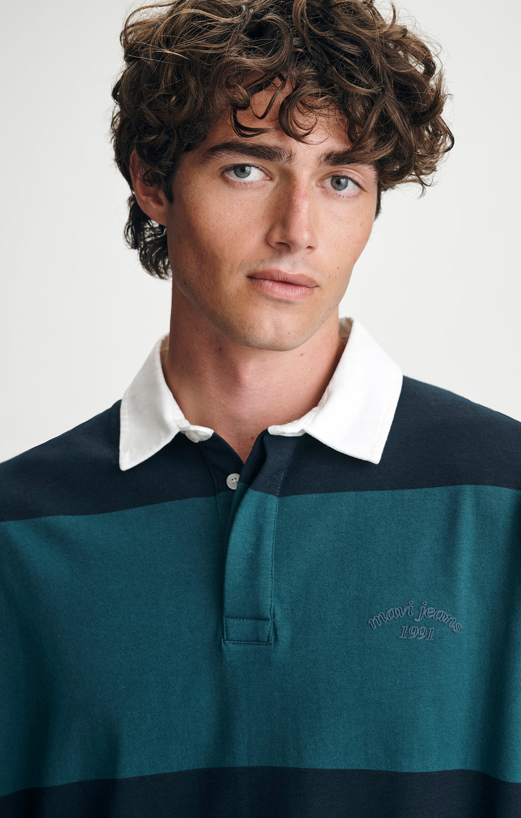 RUGBY POLO SWEATSHIRT IN DARK SEA - Mavi Jeans