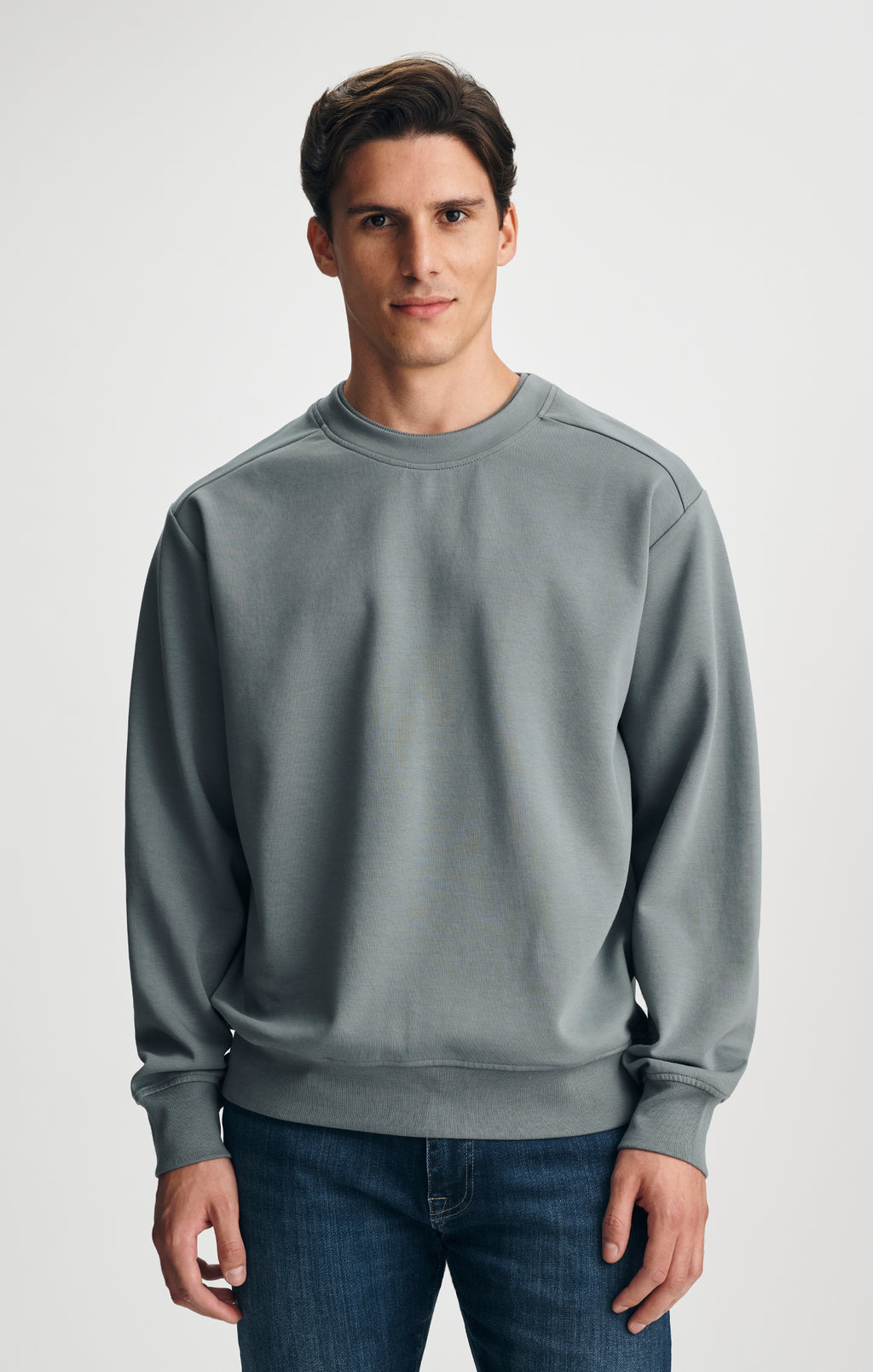 FLEECE CREW NECK SWEATSHIRT IN STORMY WEATHER - Mavi Jeans