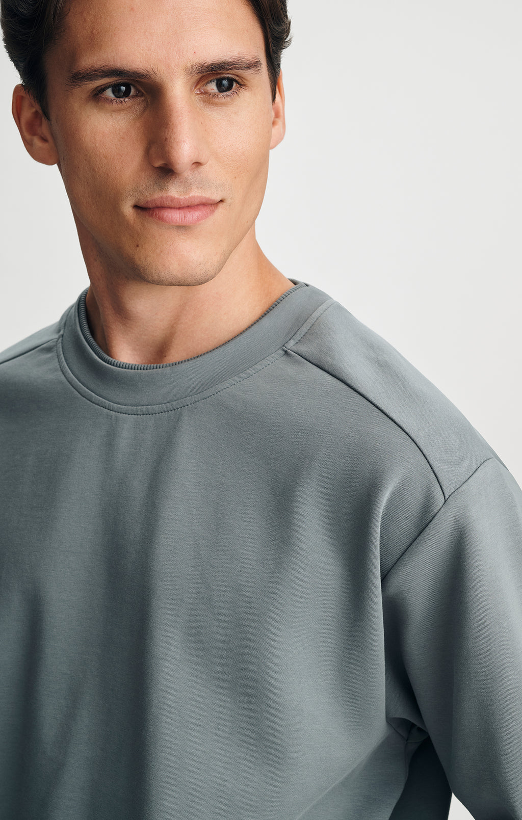 FLEECE CREW NECK SWEATSHIRT IN STORMY WEATHER - Mavi Jeans