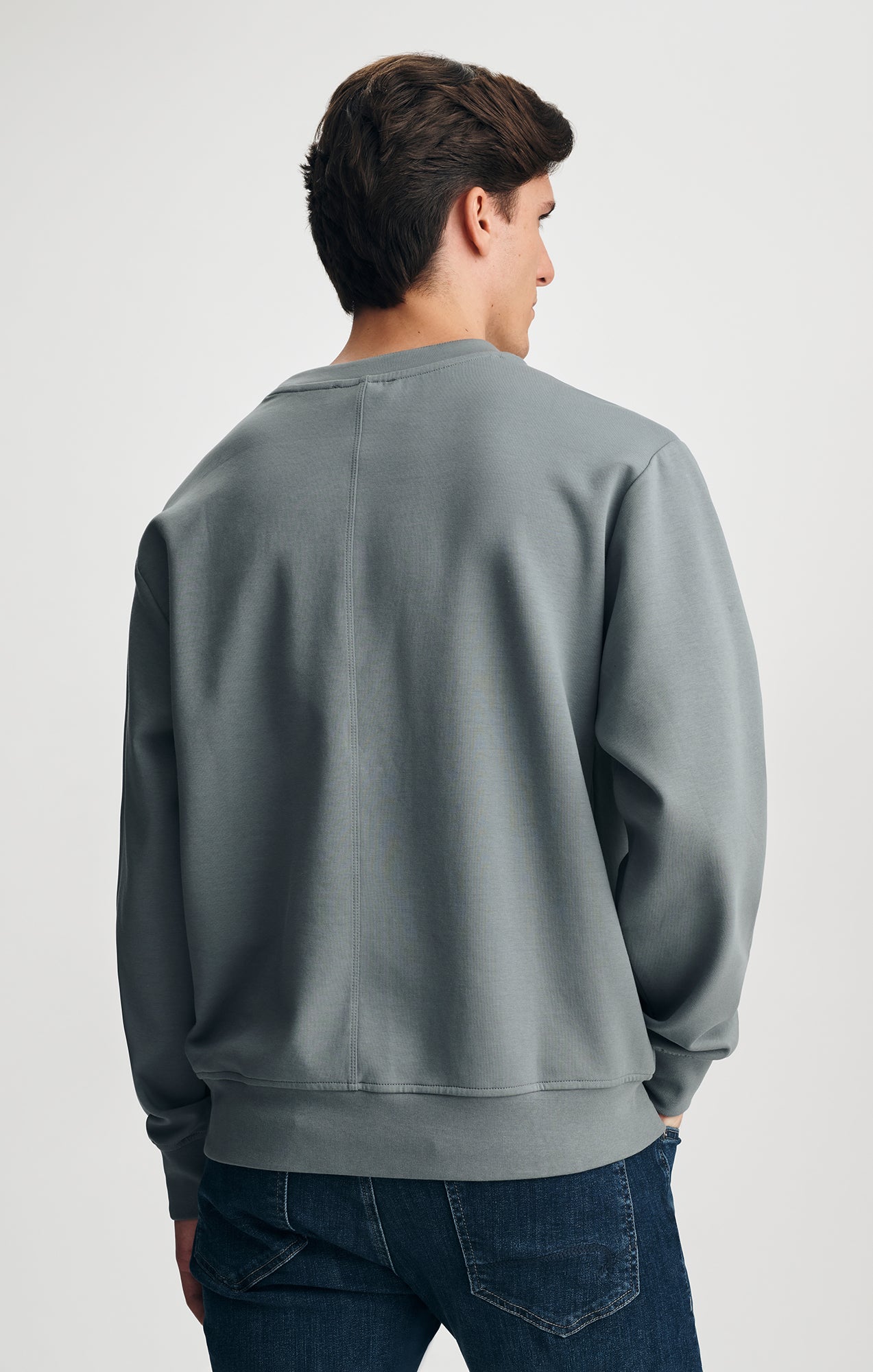 FLEECE CREW NECK SWEATSHIRT IN STORMY WEATHER - Mavi Jeans