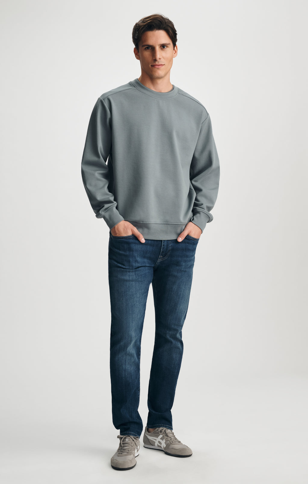FLEECE CREW NECK SWEATSHIRT IN STORMY WEATHER - Mavi Jeans