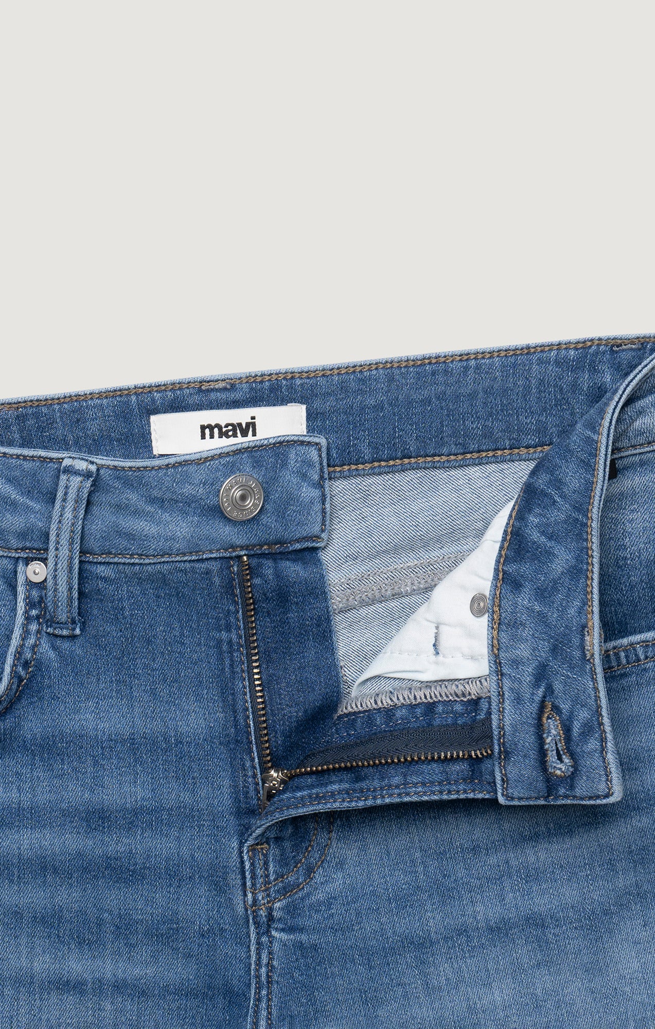 TESS SKINNY IN MID BRUSHED FLEX BLUE - Mavi Jeans