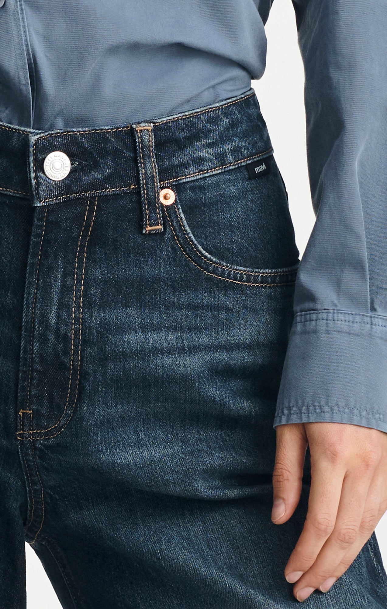 FLORIDA WIDE LEG IN DEEP BRUSHED CLASSIC BLUE
