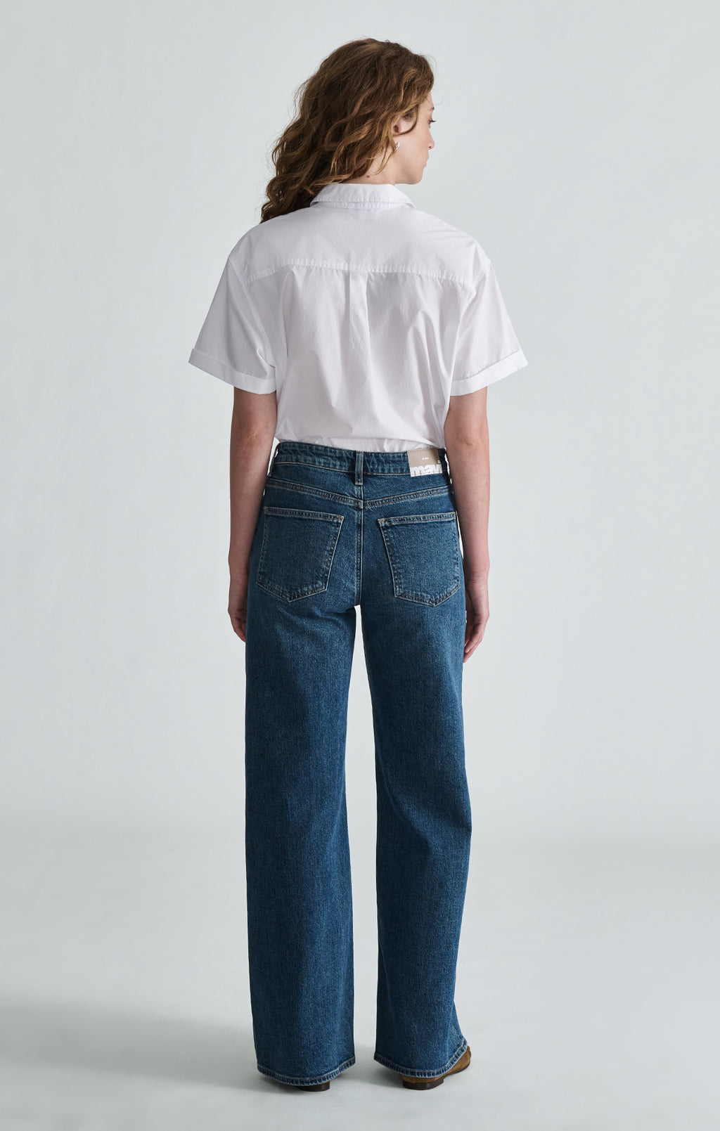 FLORIDA WIDE LEG IN DARK BRUSHED CLASSIC BLUE - Mavi Jeans