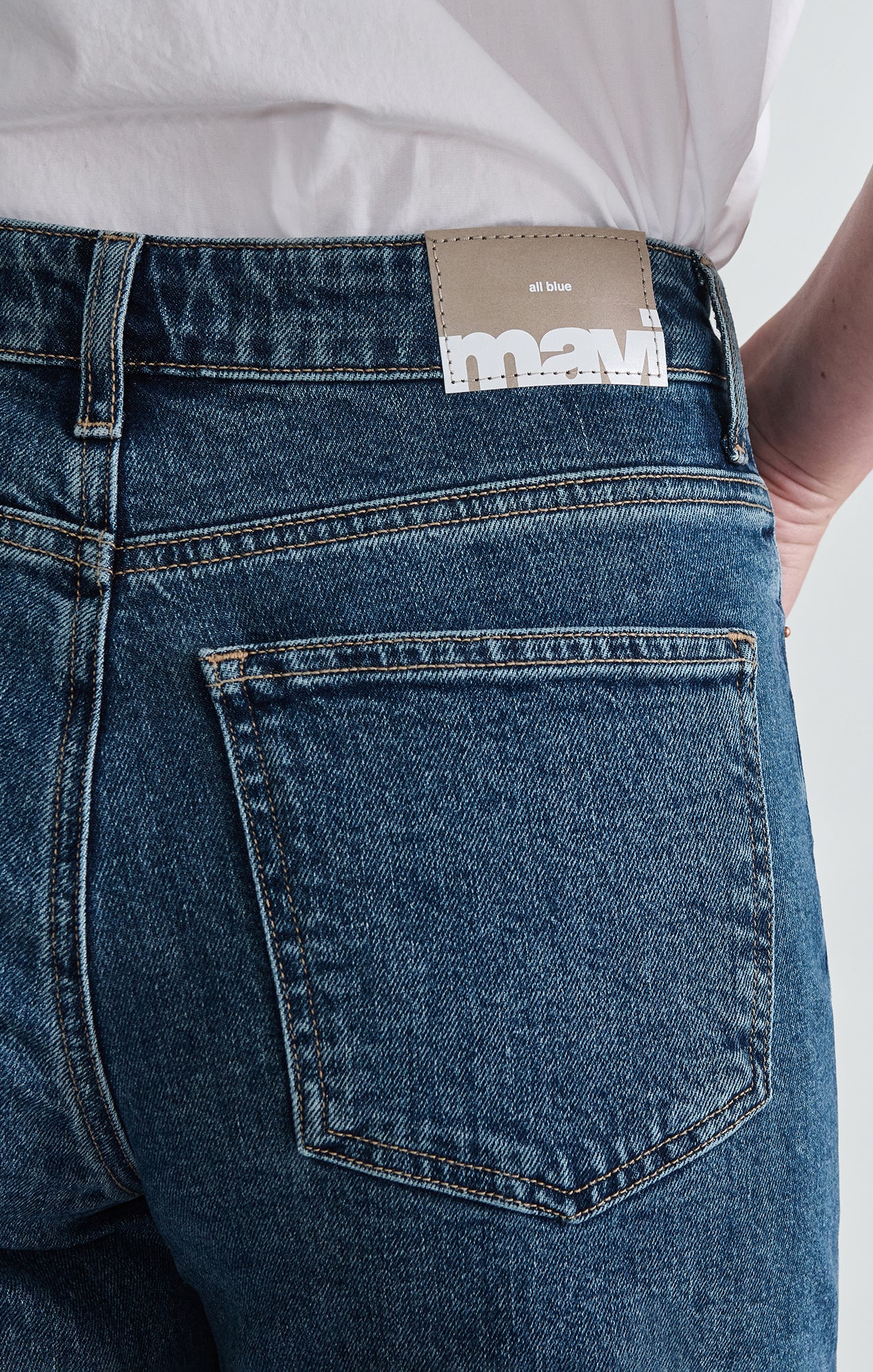 FLORIDA WIDE LEG IN DARK BRUSHED CLASSIC BLUE - Mavi Jeans