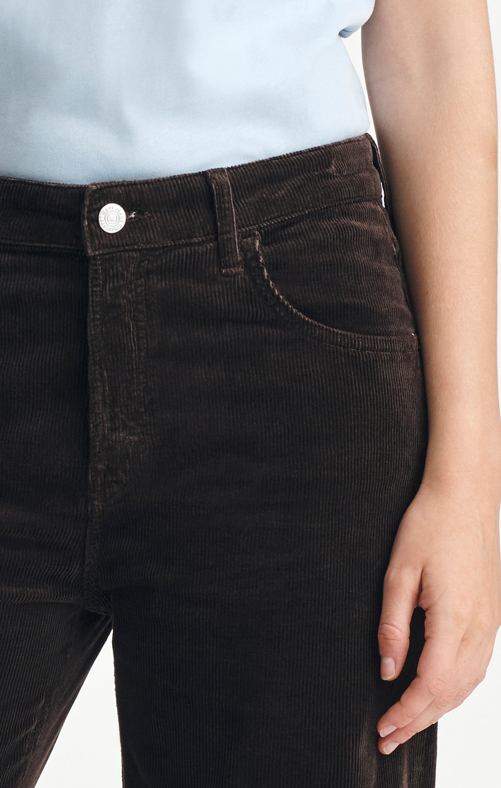 NICA BARREL IN DARK CHOCOLATE CORD - Mavi Jeans