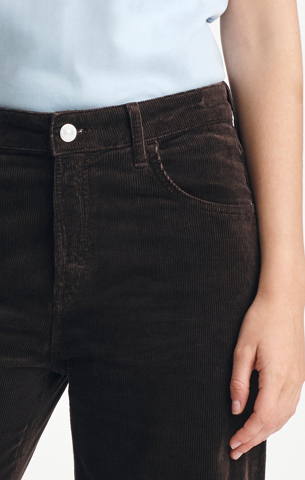 NICA BARREL IN DARK CHOCOLATE CORD - Mavi Jeans