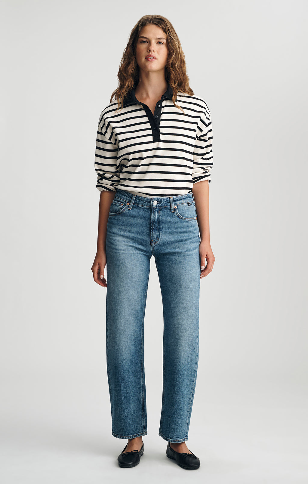 NICA BARREL IN MID BRUSHED CLASSIC BLUE - Mavi Jeans