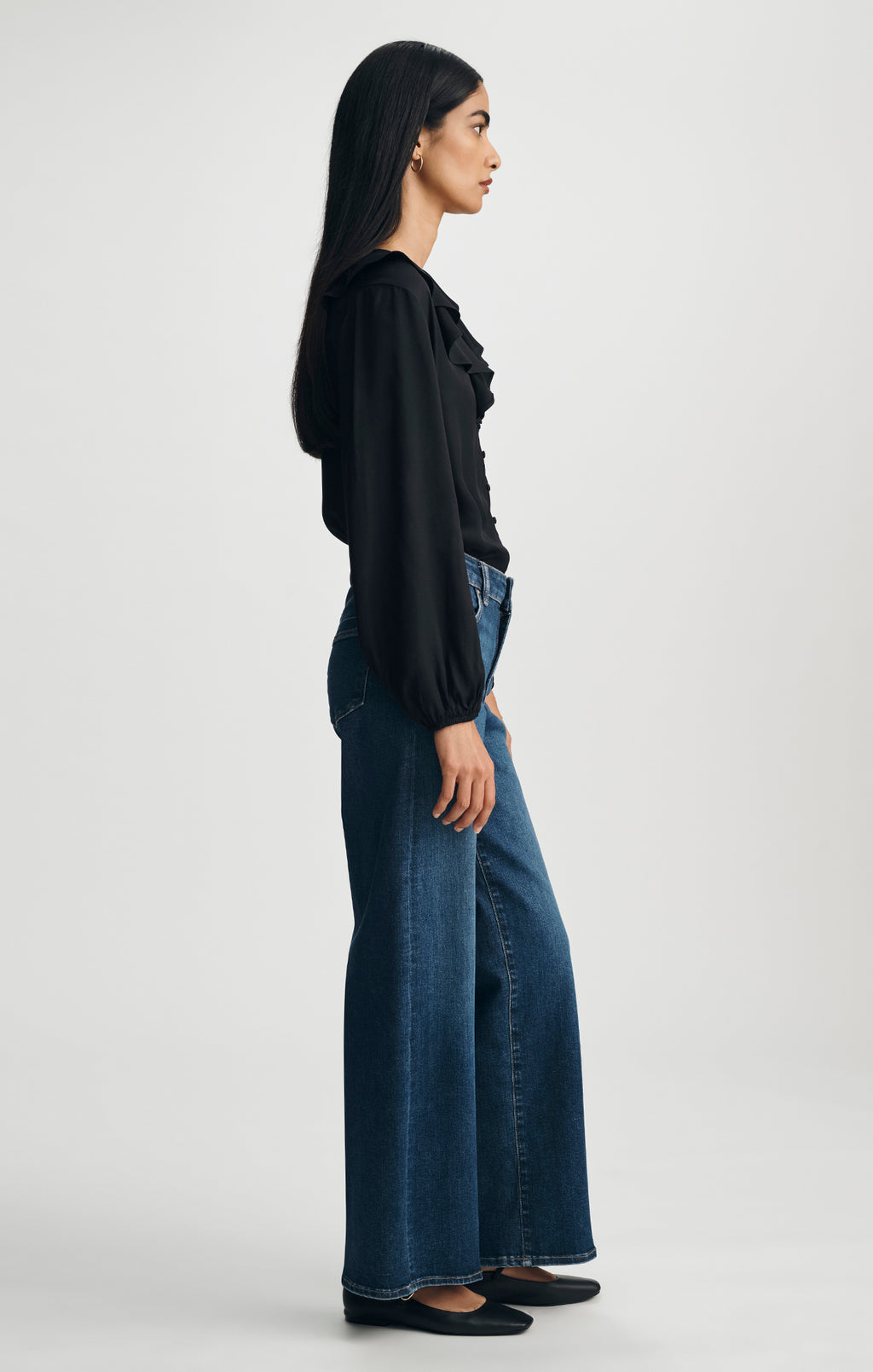 PALOMA WIDE LEG IN DARK BRUSHED GOLD PREMIUM - Mavi Jeans