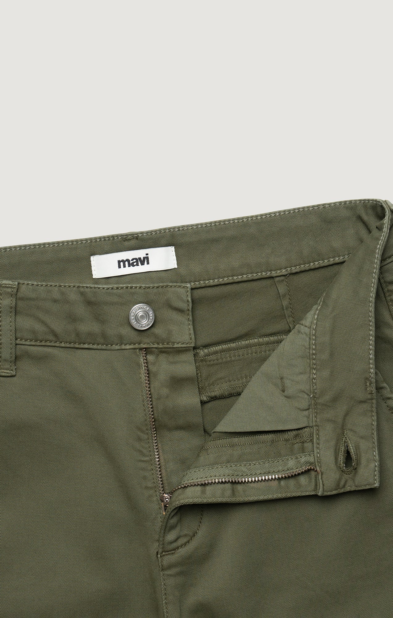 KATHLEEN SLIM BOYFRIEND IN DARK OLIVE CASUAL TWILL