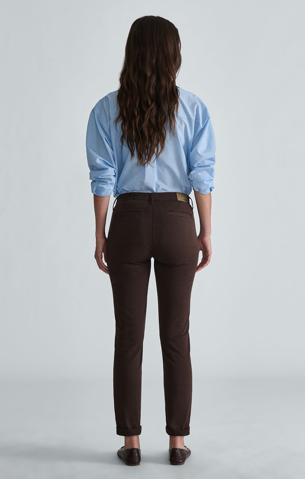 KATHLEEN SLIM BOYFRIEND CHINO IN CHESTNUT TWILL - Mavi Jeans