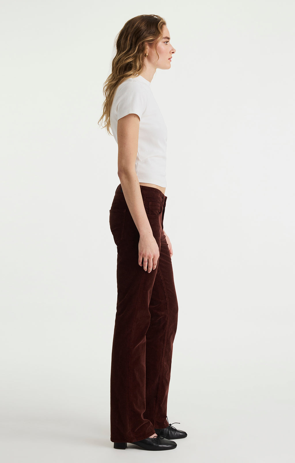 VICKY BOOTCUT IN SANGRIA CORD