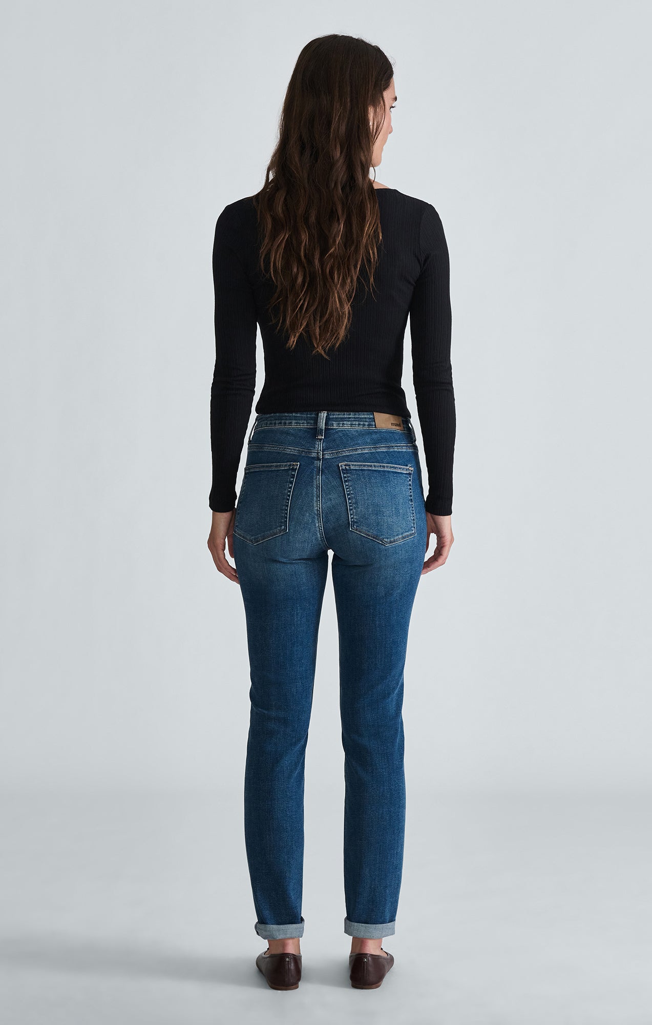 KATHLEEN SLIM BOYFRIEND IN MID USED FEATHER BLUE - Mavi Jeans