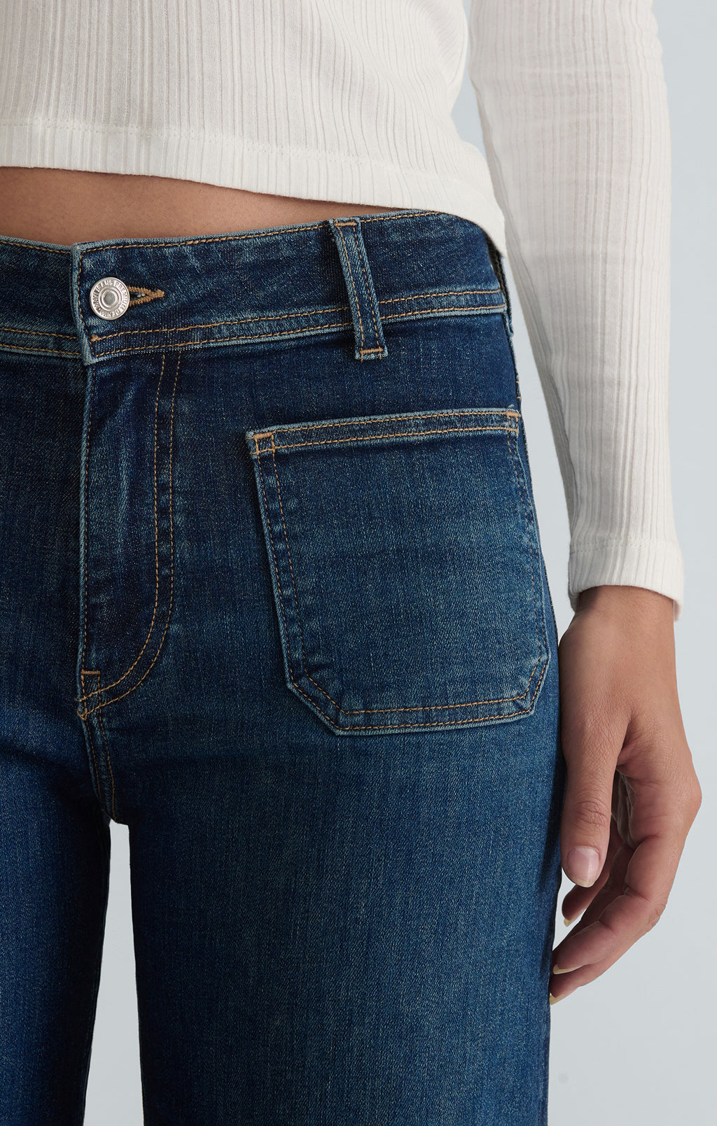PALOMA MARINE WIDE LEG IN DARK BRUSHED FLEX BLUE - Mavi Jeans