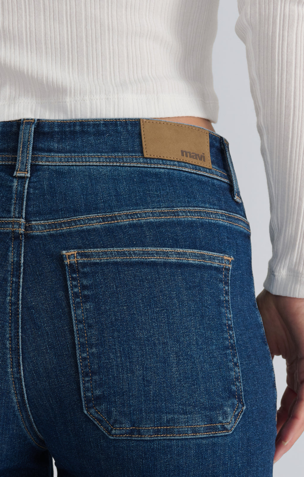 PALOMA MARINE WIDE LEG IN DARK BRUSHED FLEX BLUE - Mavi Jeans