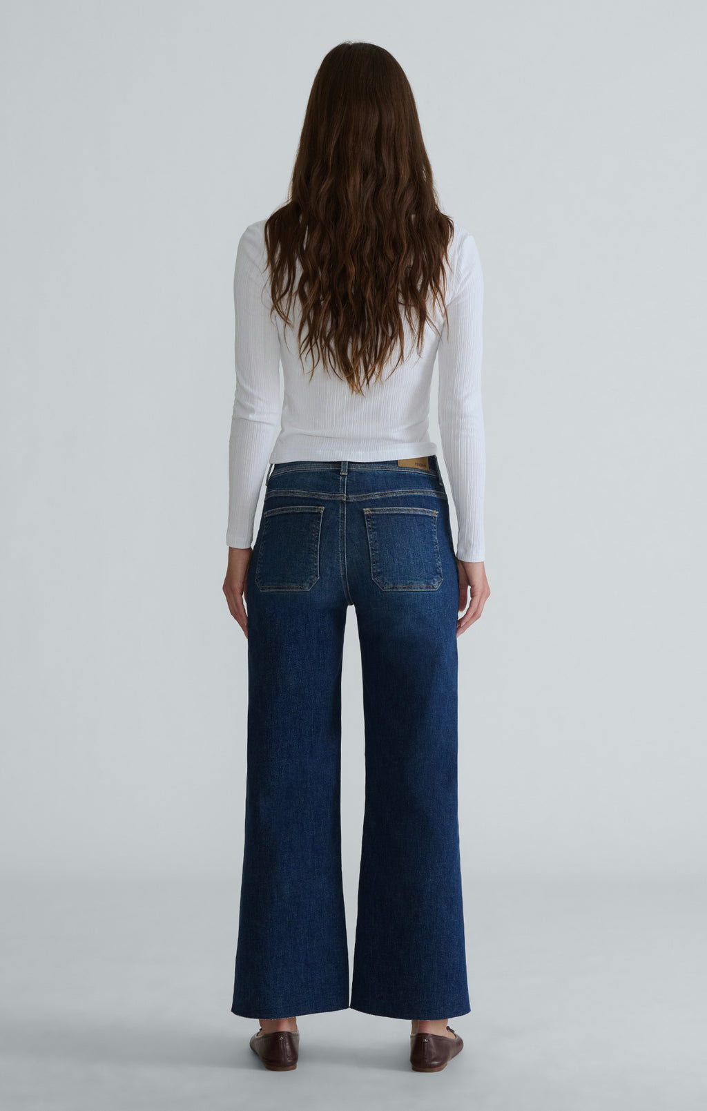 PALOMA MARINE WIDE LEG IN DARK BRUSHED FLEX BLUE - Mavi Jeans