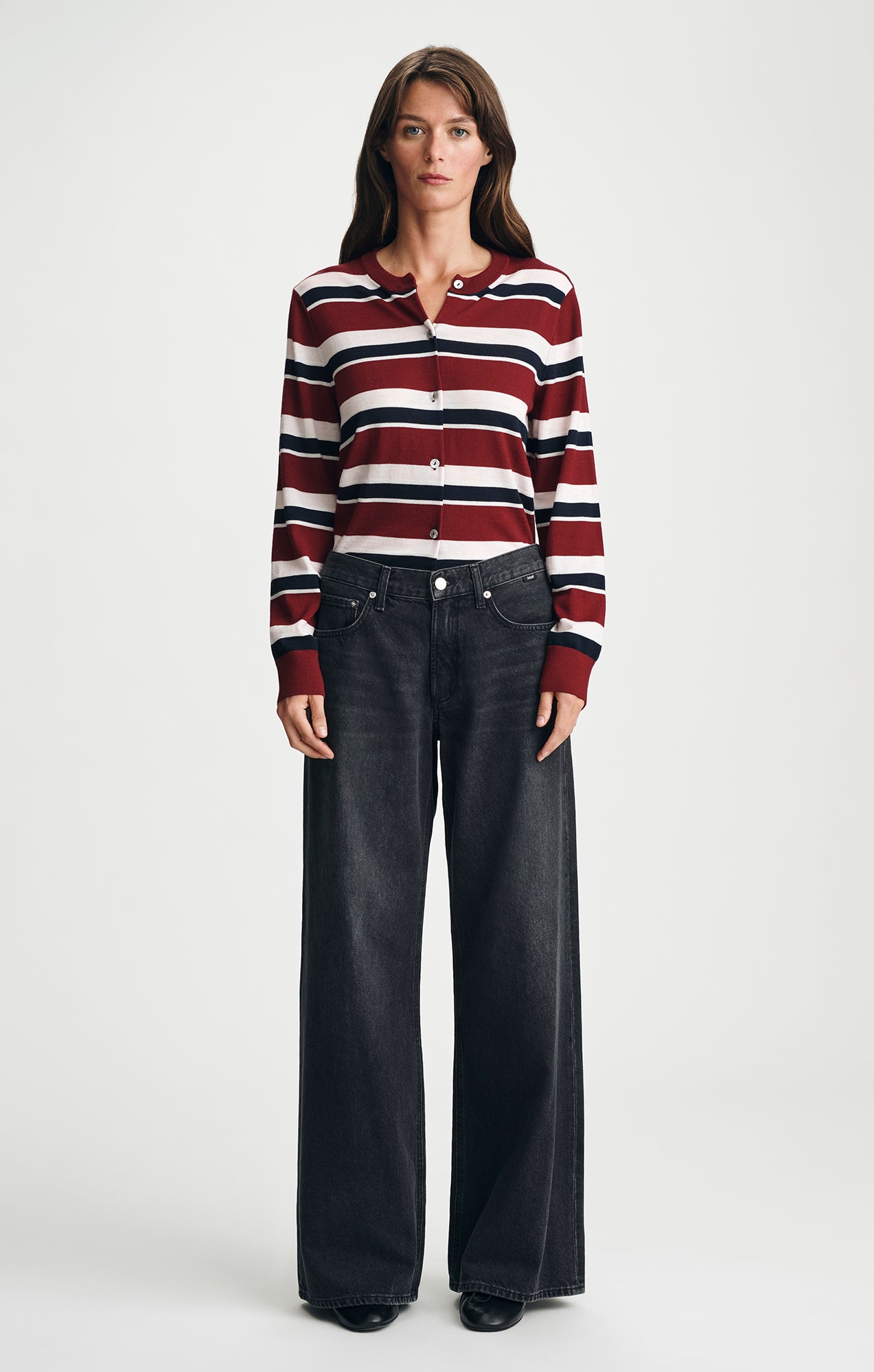 SANDY WIDE LEG IN SMOKE CLASSIC DENIM