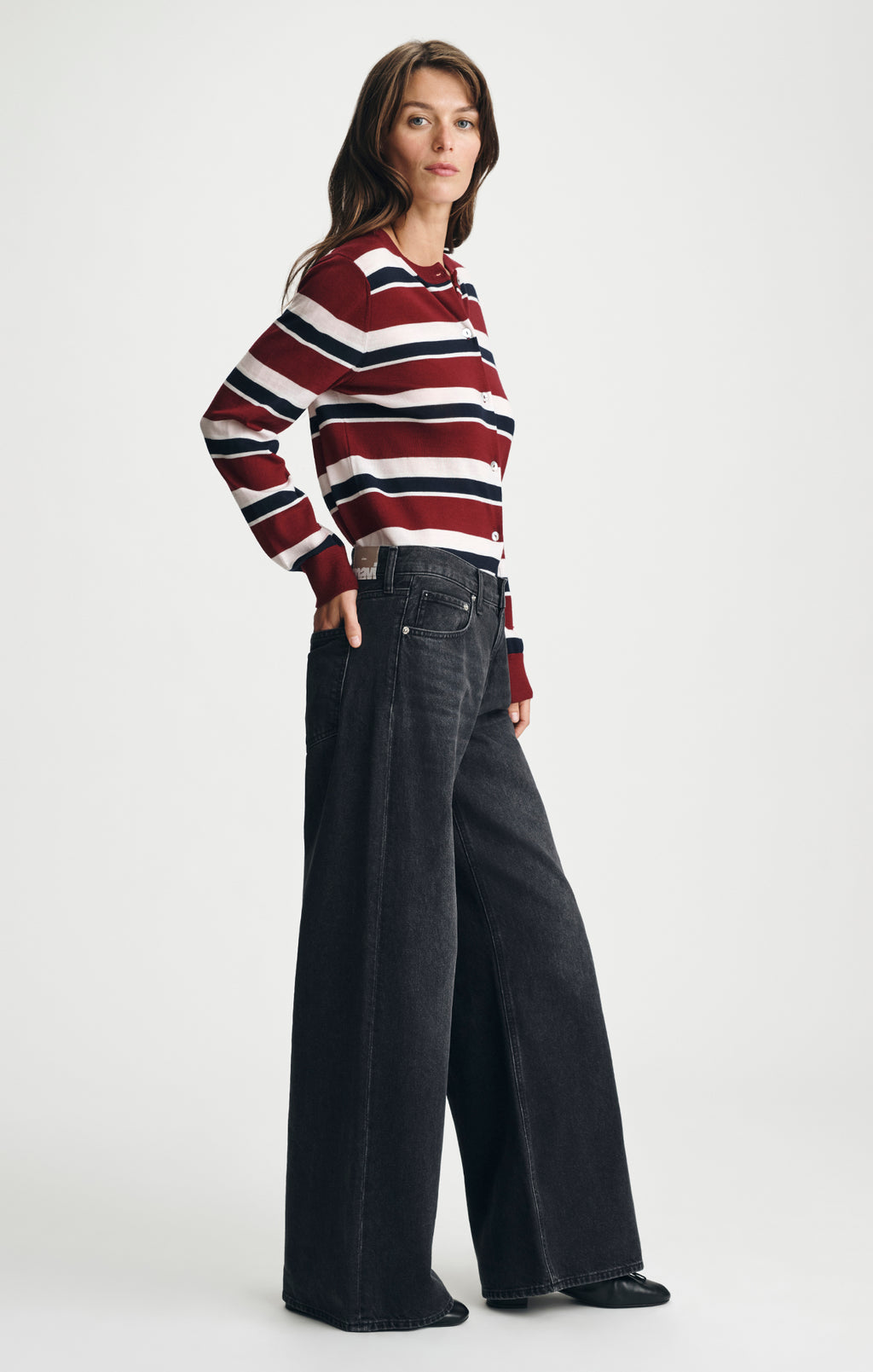 SANDY WIDE LEG IN SMOKE CLASSIC DENIM