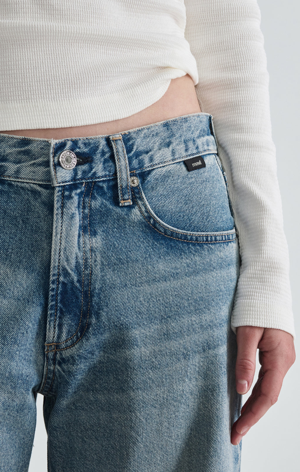 SANDY WIDE LEG IN LT BRUSHED CLASSIC DENIM - Mavi Jeans