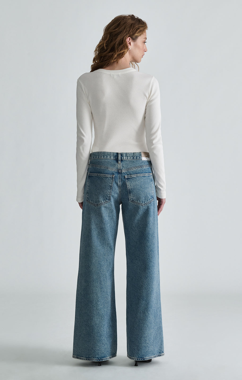 SANDY WIDE LEG IN LT BRUSHED CLASSIC DENIM - Mavi Jeans
