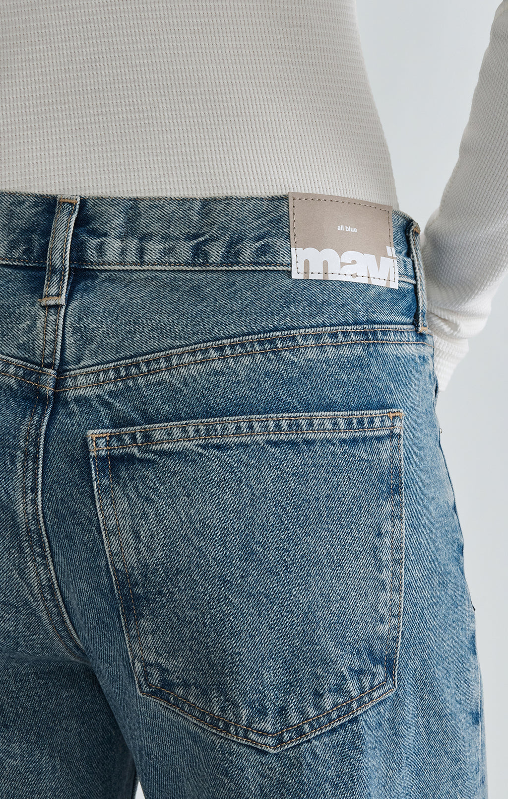 SANDY WIDE LEG IN LT BRUSHED CLASSIC DENIM - Mavi Jeans
