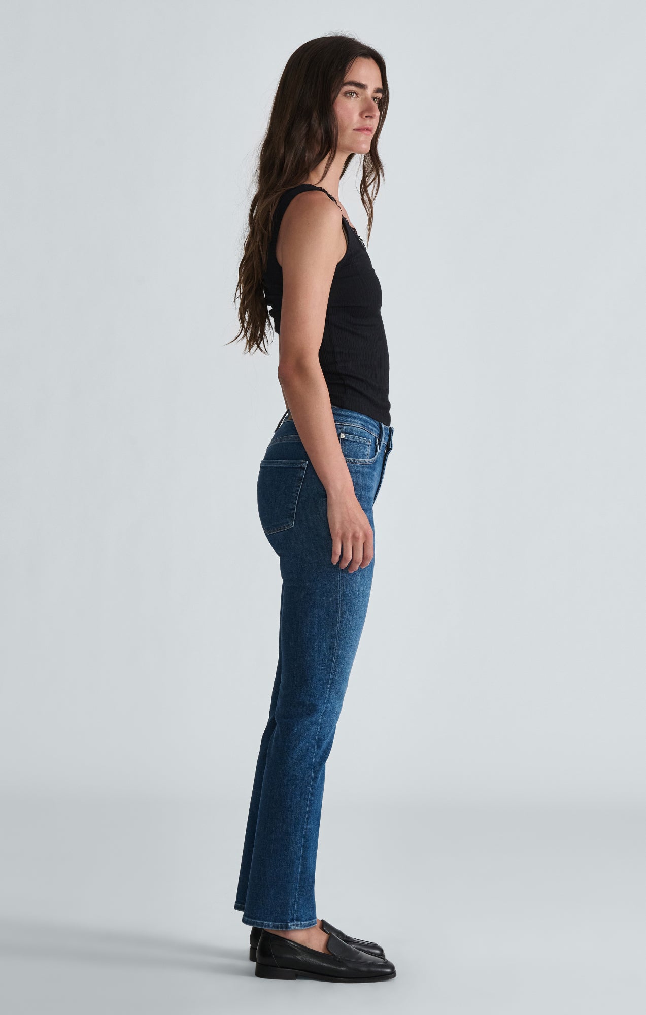 KENDRA STRAIGHT LEG IN MID BRUSHED FLEX BLUE - Mavi Jeans