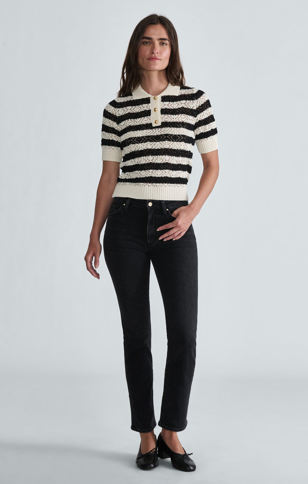KENDRA STRAIGHT LEG IN SMOKE BRUSHED GOLD PREMIUM - Mavi Jeans