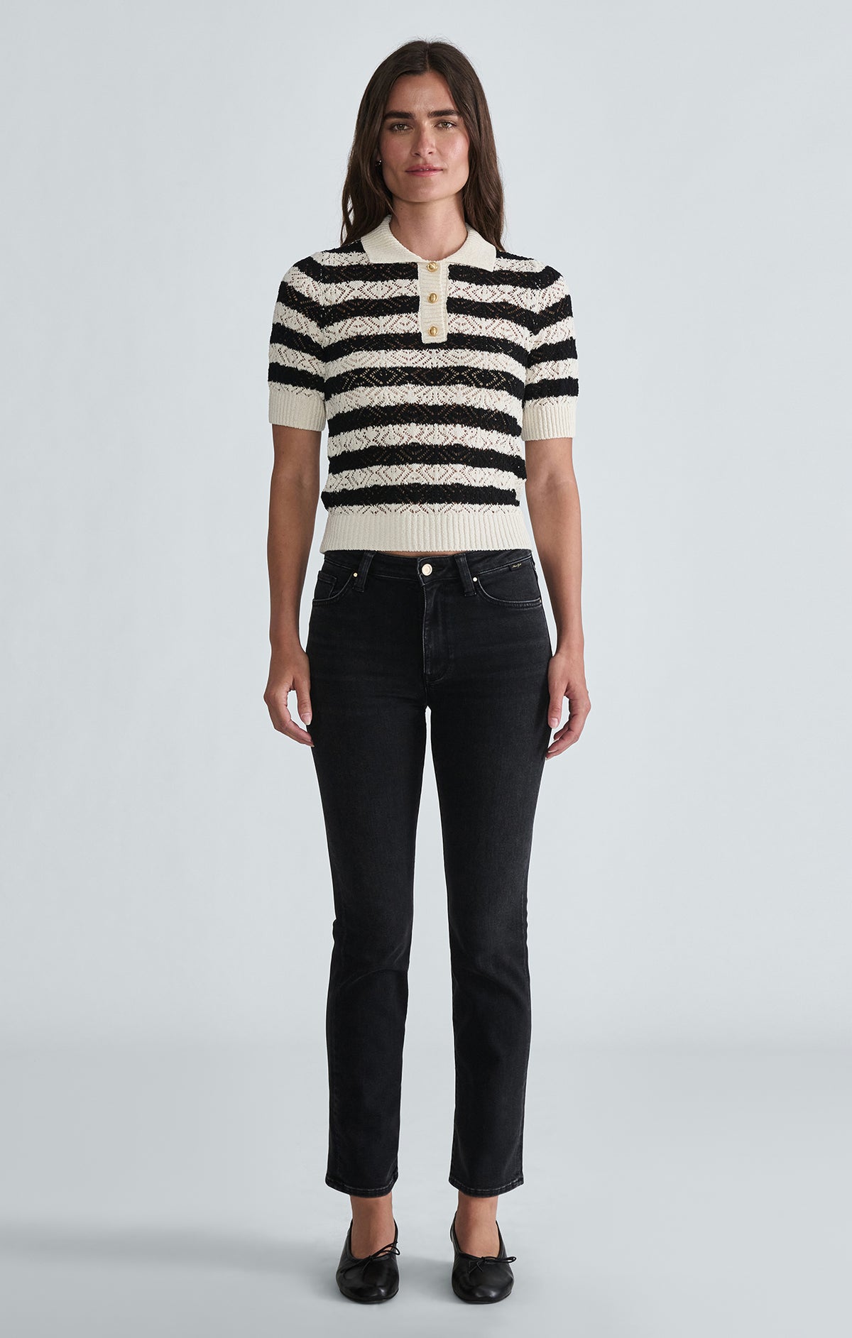 KENDRA STRAIGHT LEG IN SMOKE BRUSHED GOLD PREMIUM - Mavi Jeans