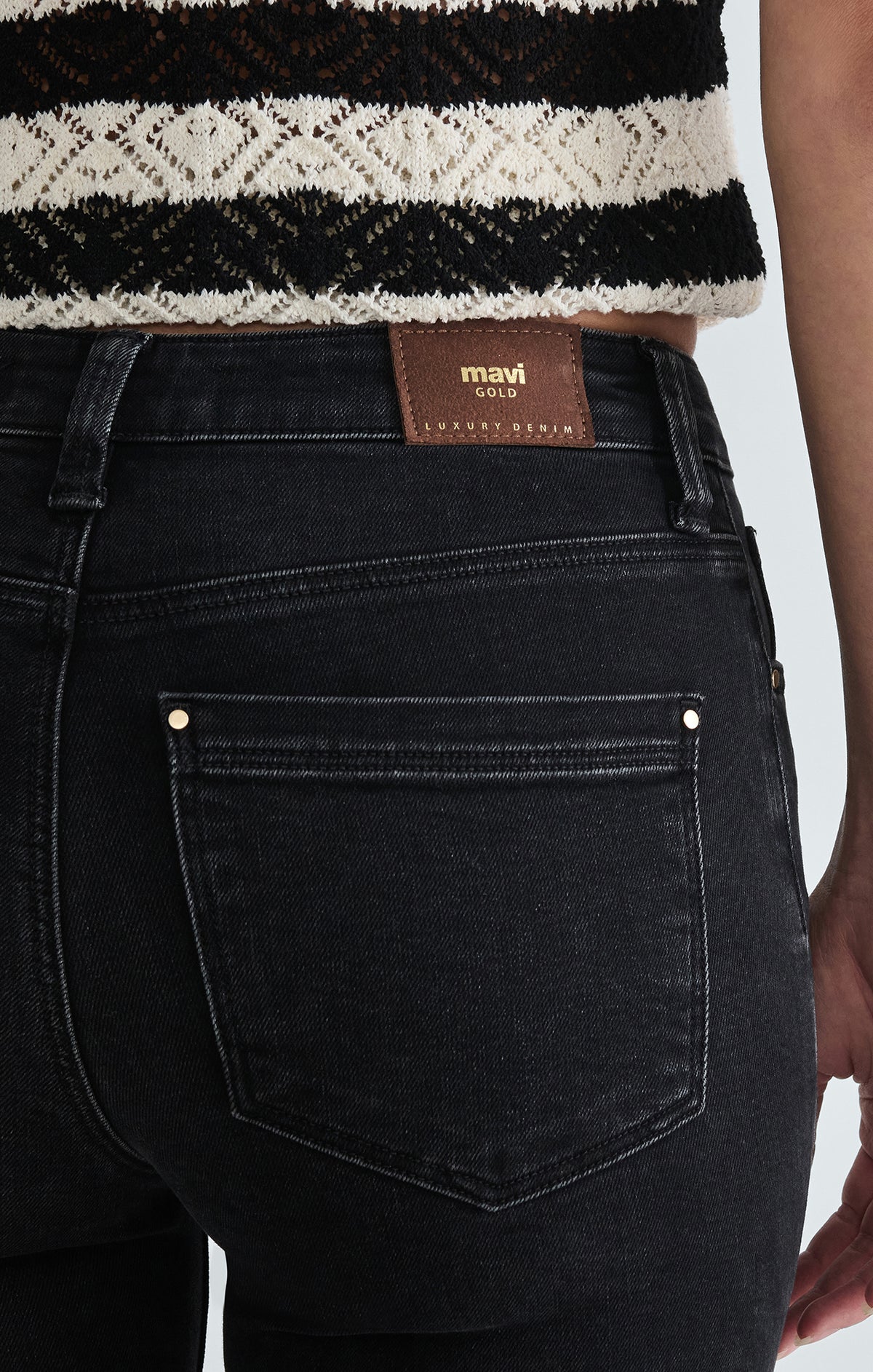KENDRA STRAIGHT LEG IN SMOKE BRUSHED GOLD PREMIUM - Mavi Jeans