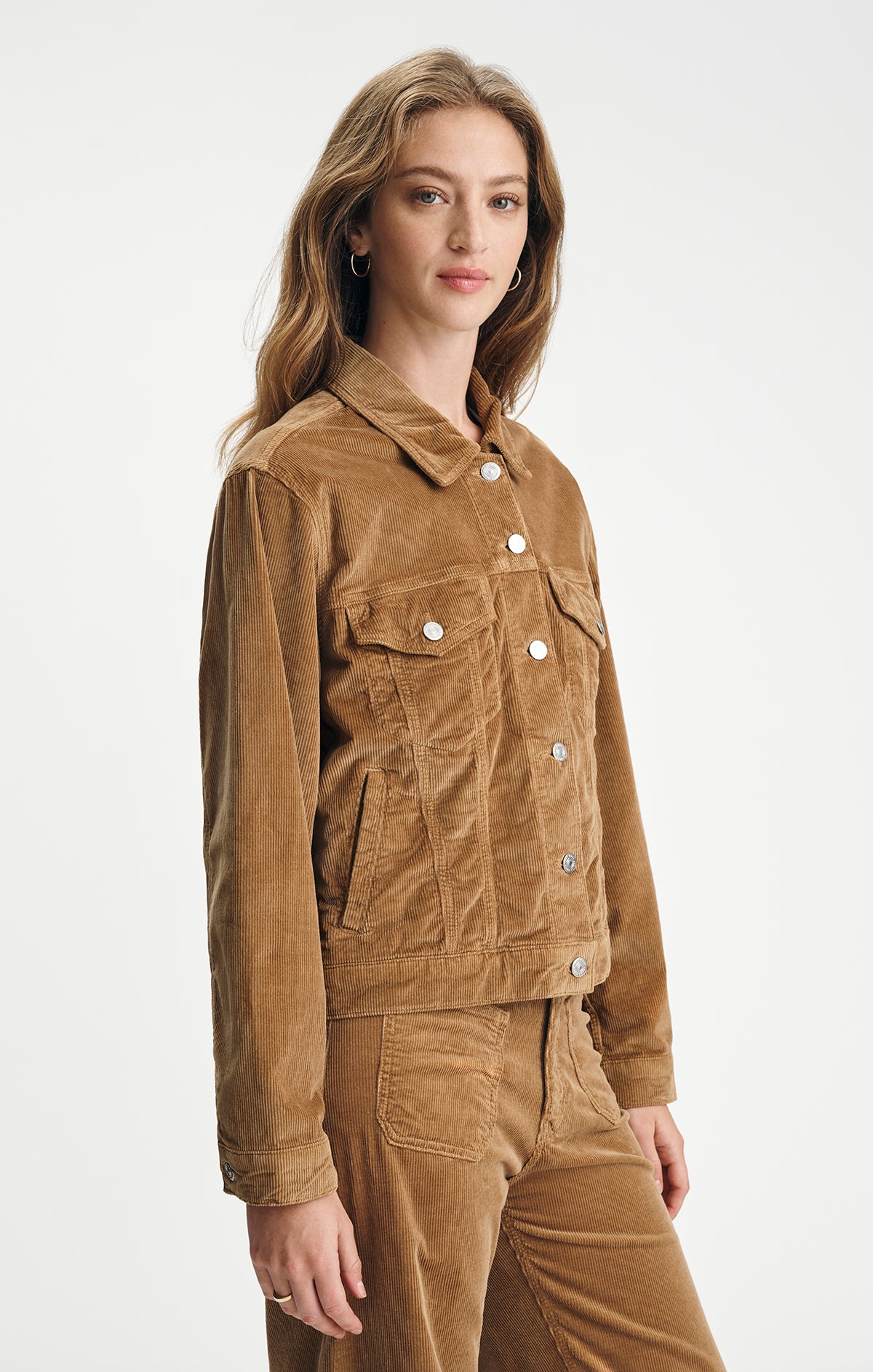 RUBY JACKET IN PALE GOLD CORD - Mavi Jeans