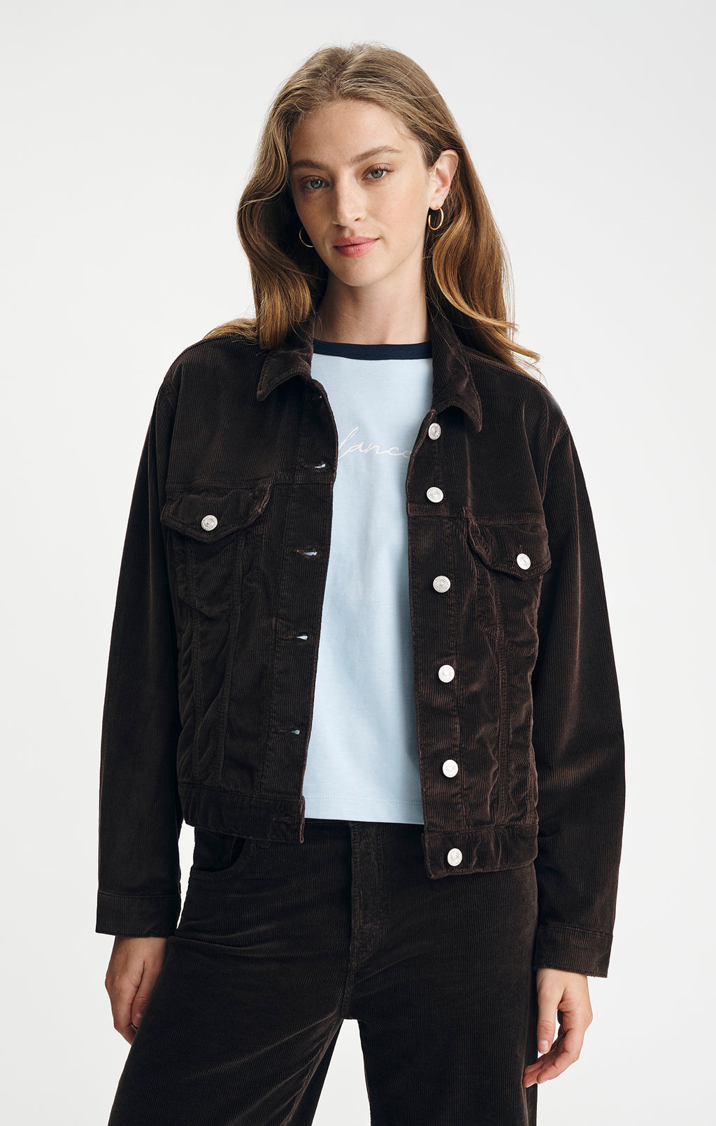 RUBY JACKET IN DARK CHOCOLATE CORD - Mavi Jeans