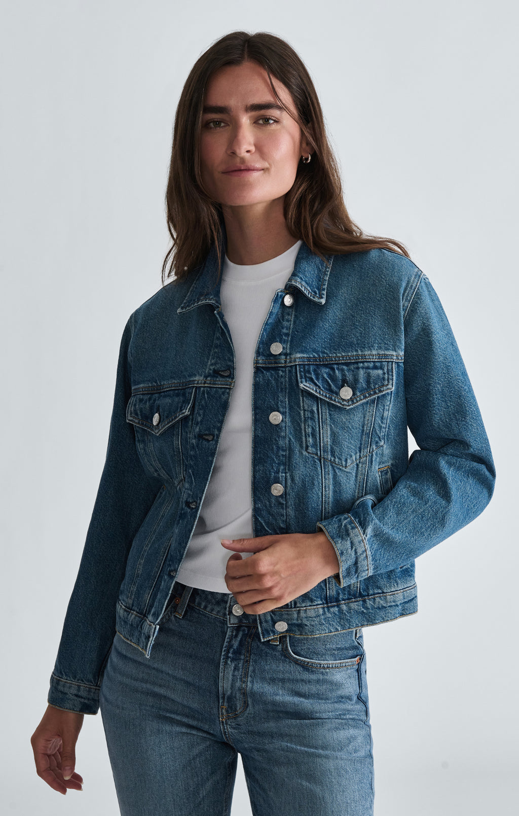 RUBY DENIM JACKET IN MID SHADED CLASSIC BLUE - Mavi Jeans