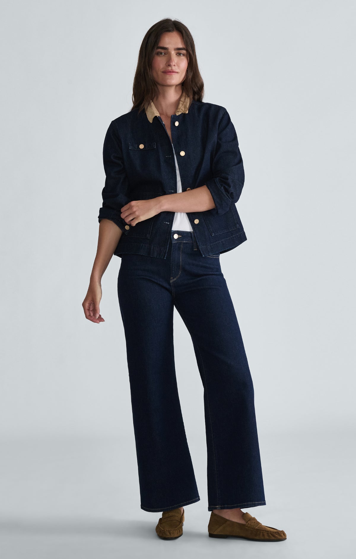 BETSY DENIM MILITARY JACKET IN RINSE GOLD PREMIUM - Mavi Jeans