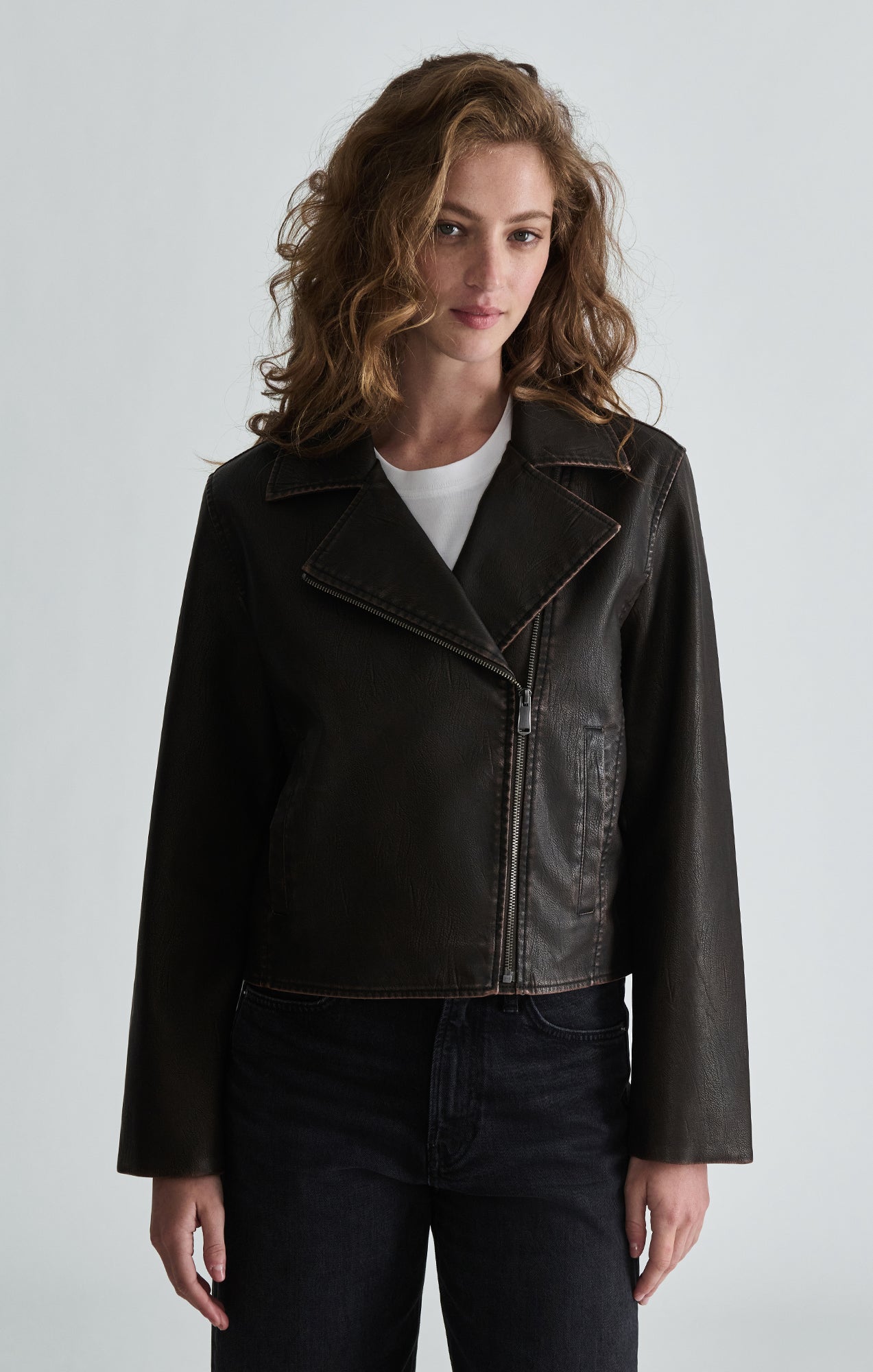 WOMEN JACKET IN DARK BROWN - Mavi Jeans