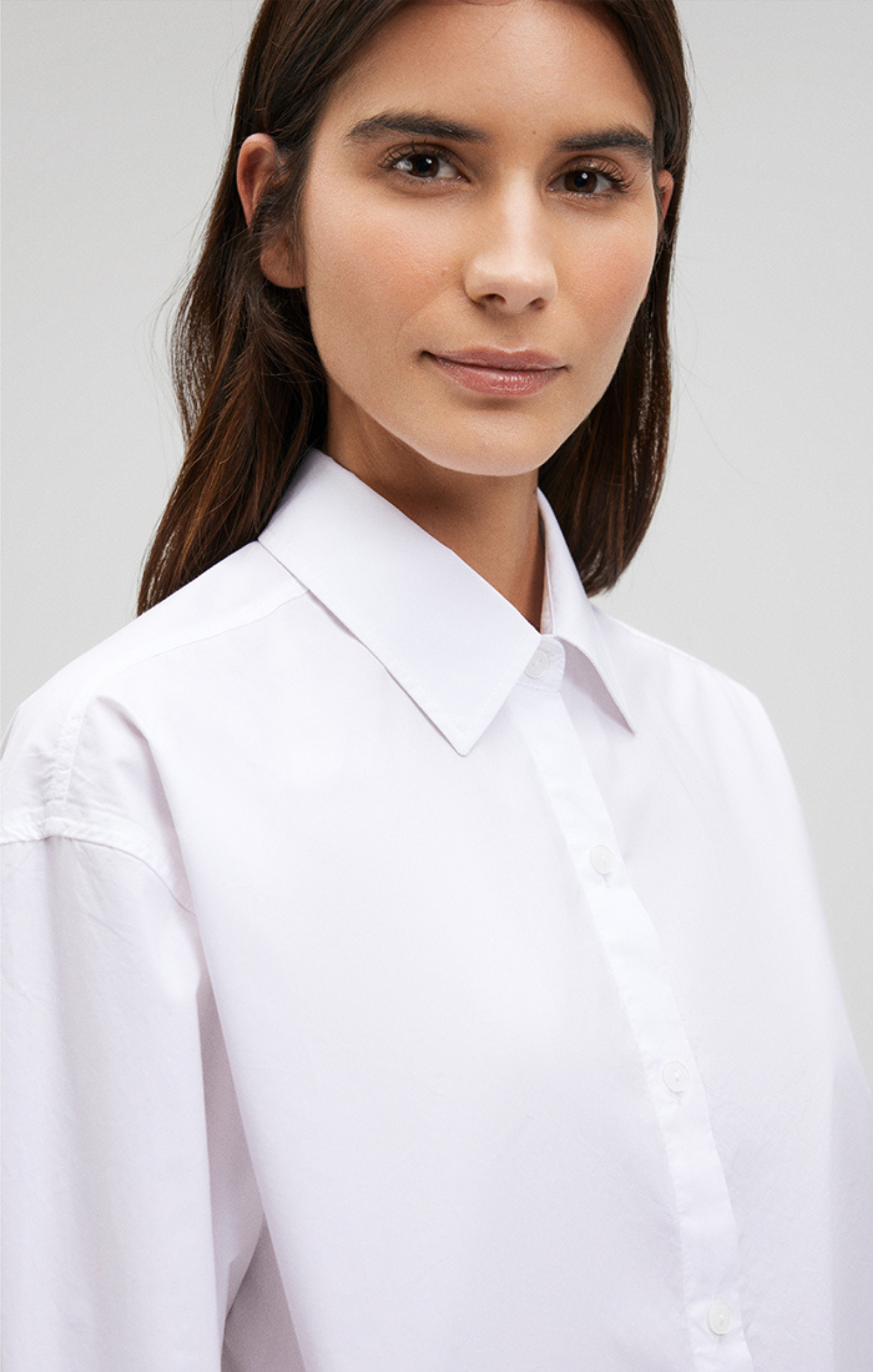 Blue shirt white collar womens clearance