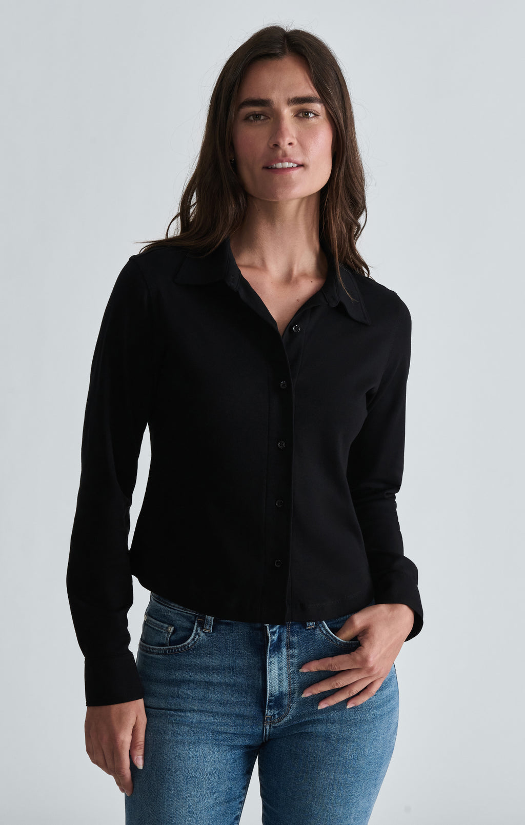 LONG SLEEVE SHIRT IN BLACK - Mavi Jeans