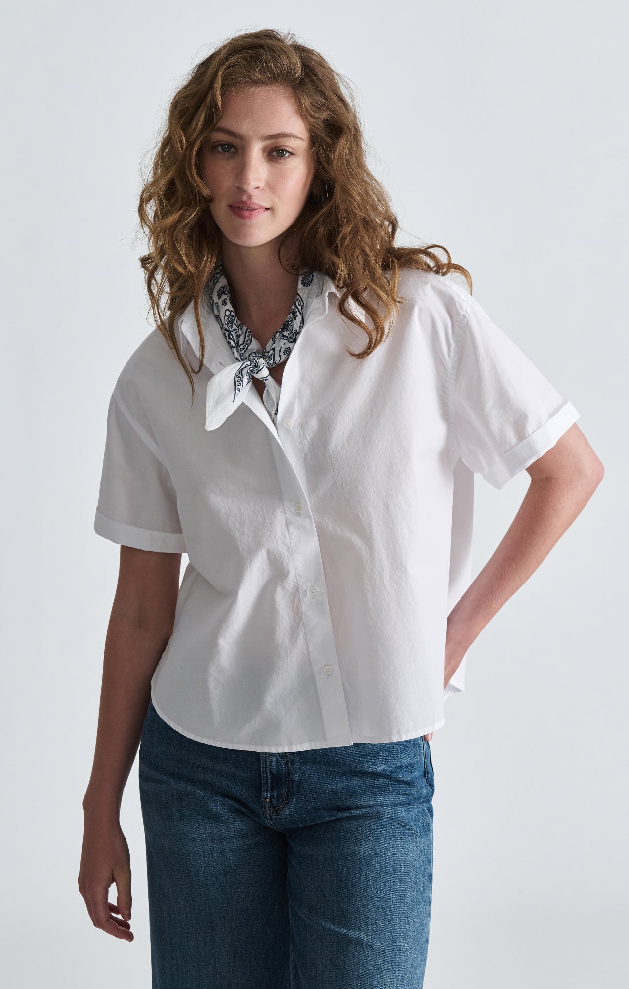 SHORT SLEEVE SHIRT IN WHITE - Mavi Jeans