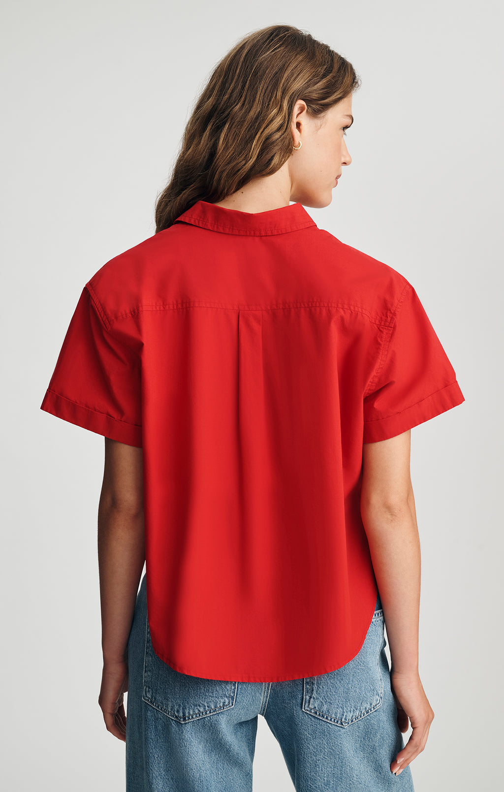 SHORT SLEEVE SHIRT IN EQUESTRIAN RED - Mavi Jeans