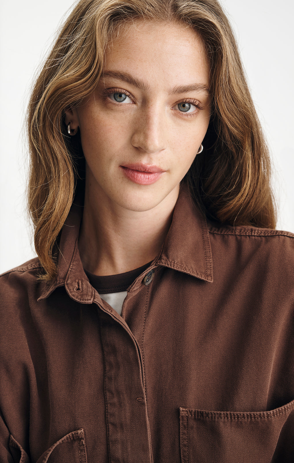 OVERSIZED DOUBLE POCKET OVERSHIRT IN CHICORY COFFEE - Mavi Jeans