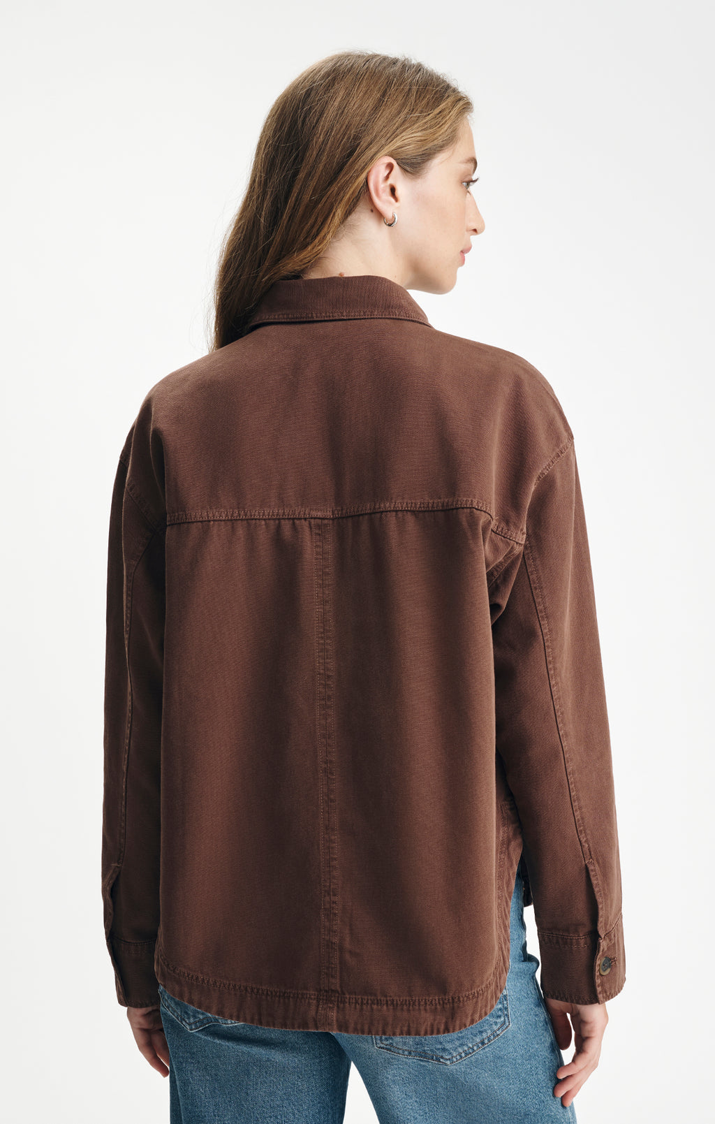 OVERSIZED DOUBLE POCKET OVERSHIRT IN CHICORY COFFEE - Mavi Jeans