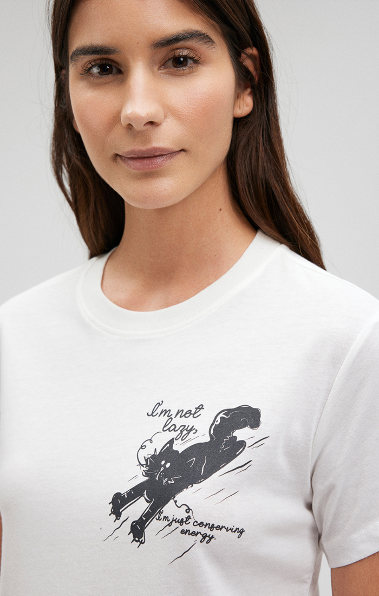 LAZY CAT T-SHIRT IN ANTIQUE WHITE - Mavi Jeans