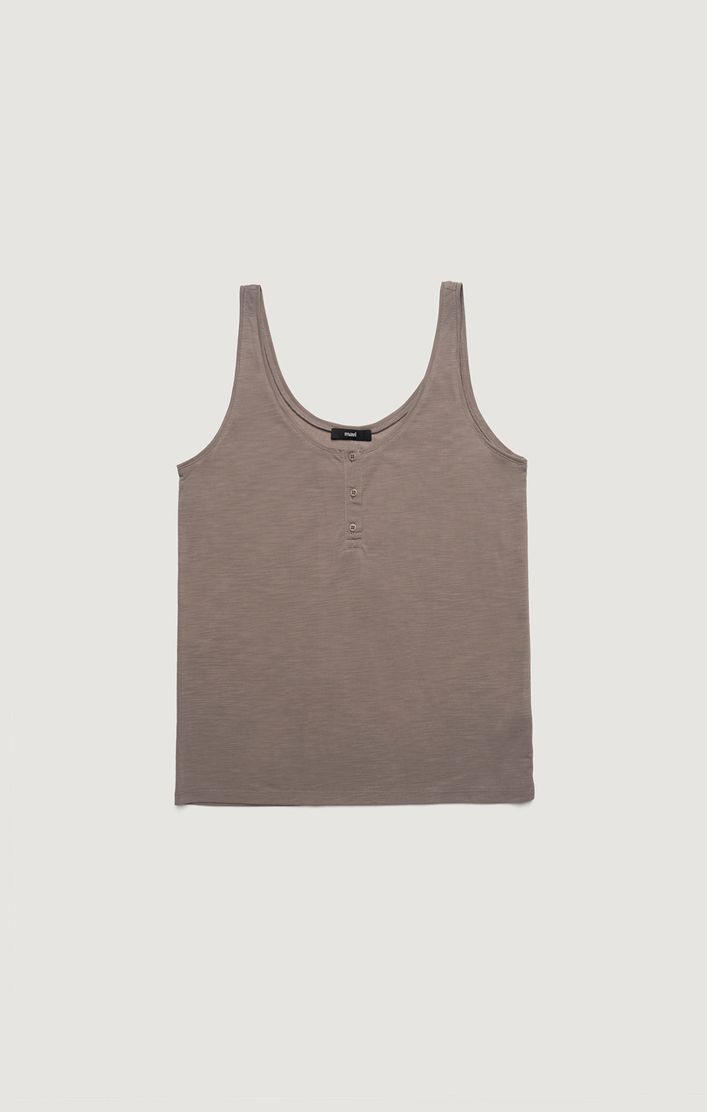 LUXE TOUCH TENCEL™ HENLEY TANK TOP IN FUNGI - Mavi Jeans