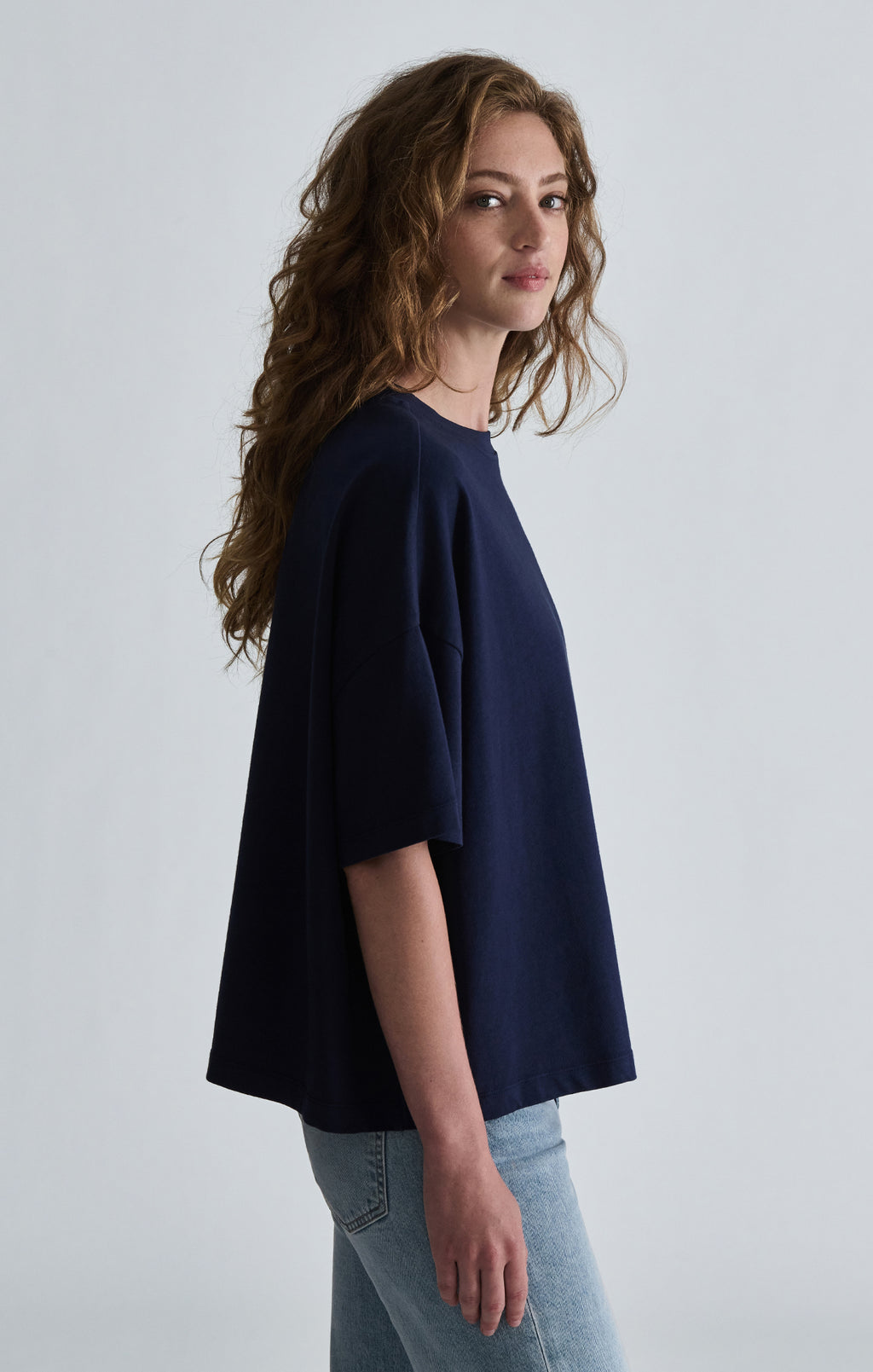 OVERSIZED CREW NECK T-SHIRT IN NAVAL ACADEMY - Mavi Jeans